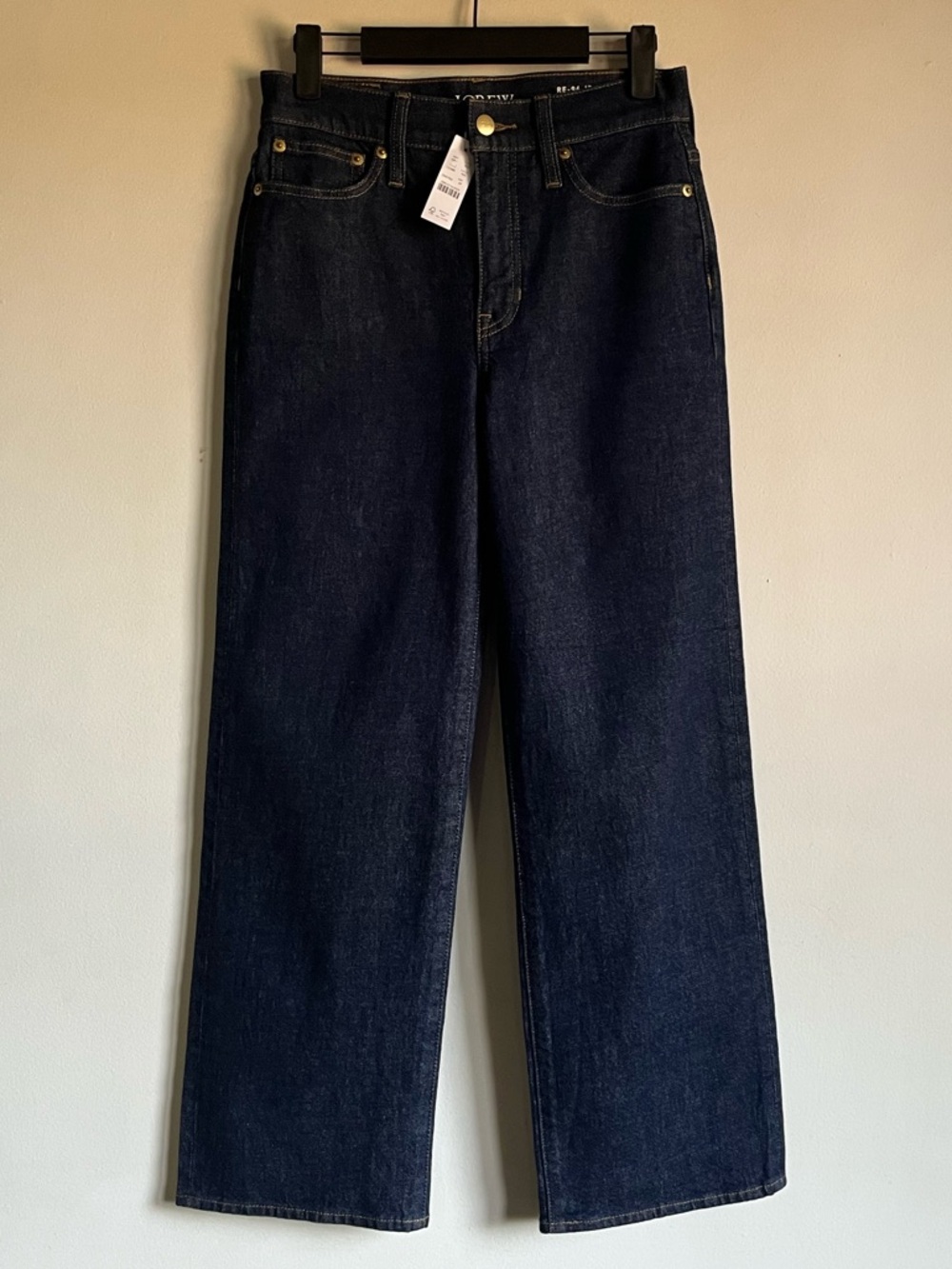 NWT JCrew Slim Wide Leg Jean 24 Crop 24P Resin Rinse Dark Denim $148 CC580 - Picture 2 of 15